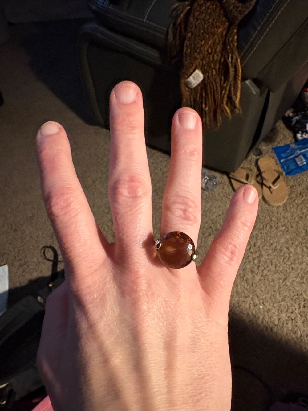 Unbranded Brown Gemstone Statement Ring